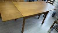 Stół drewniany dębowy i 8 krzeseł