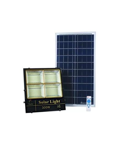 Lampa Solarna 300W Osobny Panel Halogen Led Latarnia + Pilot