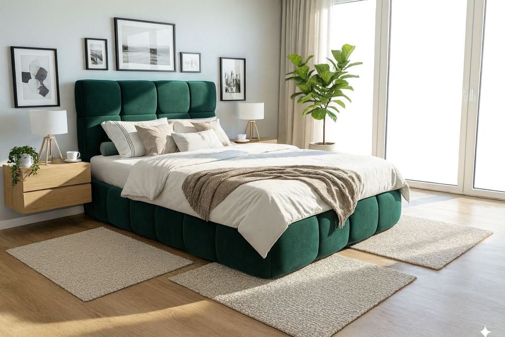 Nowoczesne Łozko Kontynentalne Stela w 3 Rozmiarach