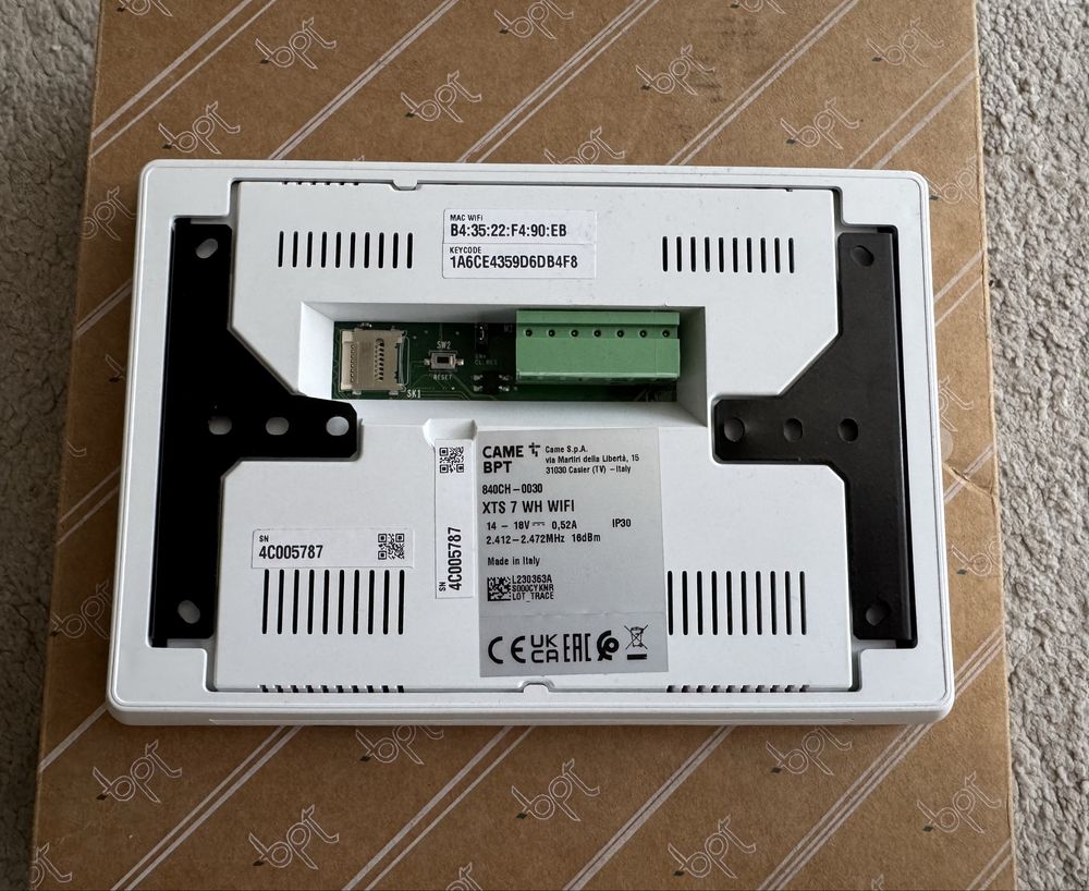 Wideodomofon CAME XTS 7 WH WIFI 840CH-0030