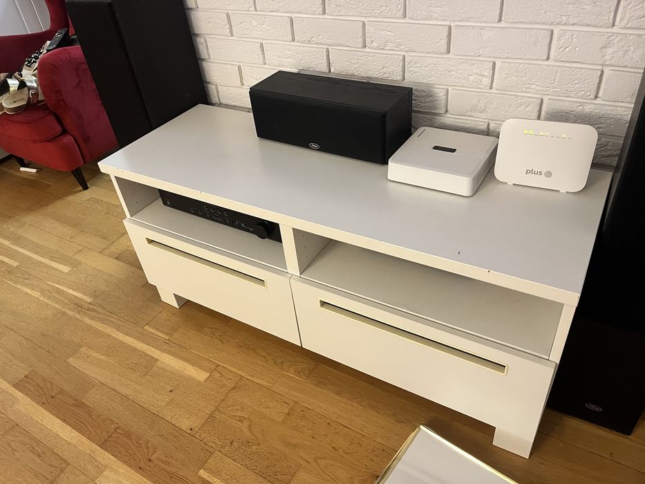 Szafka pod telewizor biala