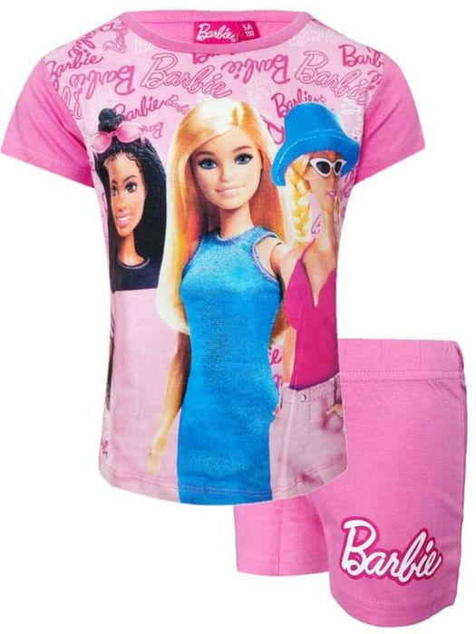 Krótka Piżama dziecięca bluzka spodenki komplet Barbie 104