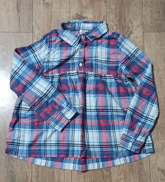 Рубашка для девочки в клетку, размер 8 Carters