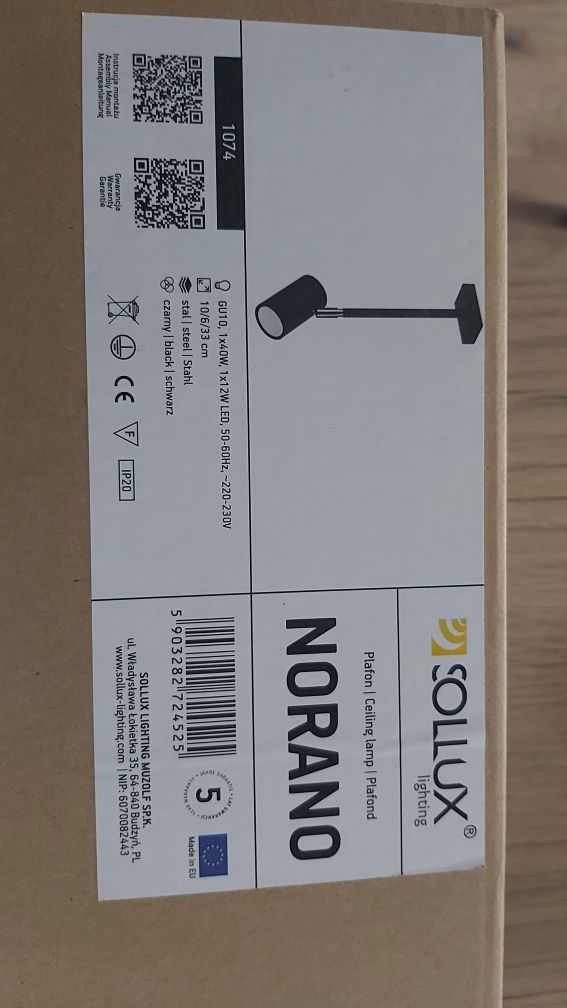 Lampa sufitowa Sollux