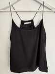 Czarny top Mango 34/xs skórzane ramiączka