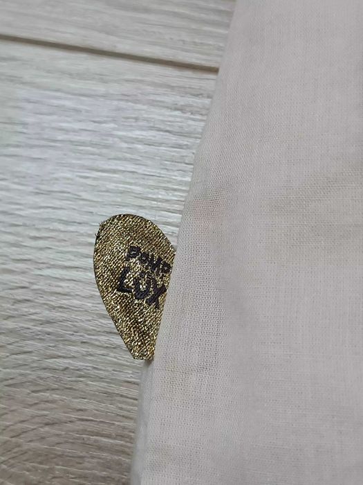 Beżowa rozkloszowana bluzka bawełna koronka 'Pomp de Lux' 140