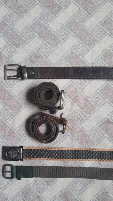 Ремені поясні. Шкіра та тканина.