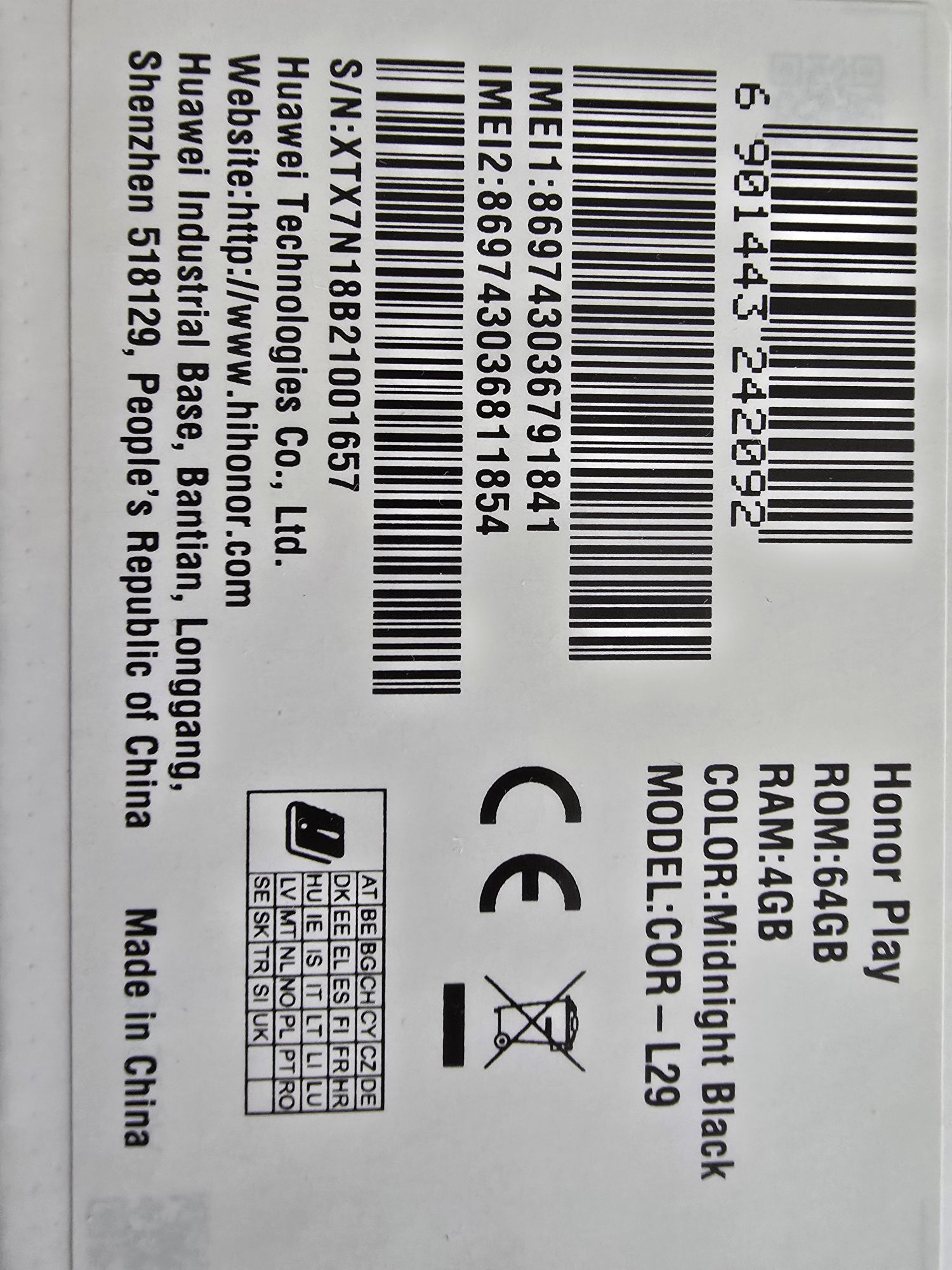 Smartfon Honor Play