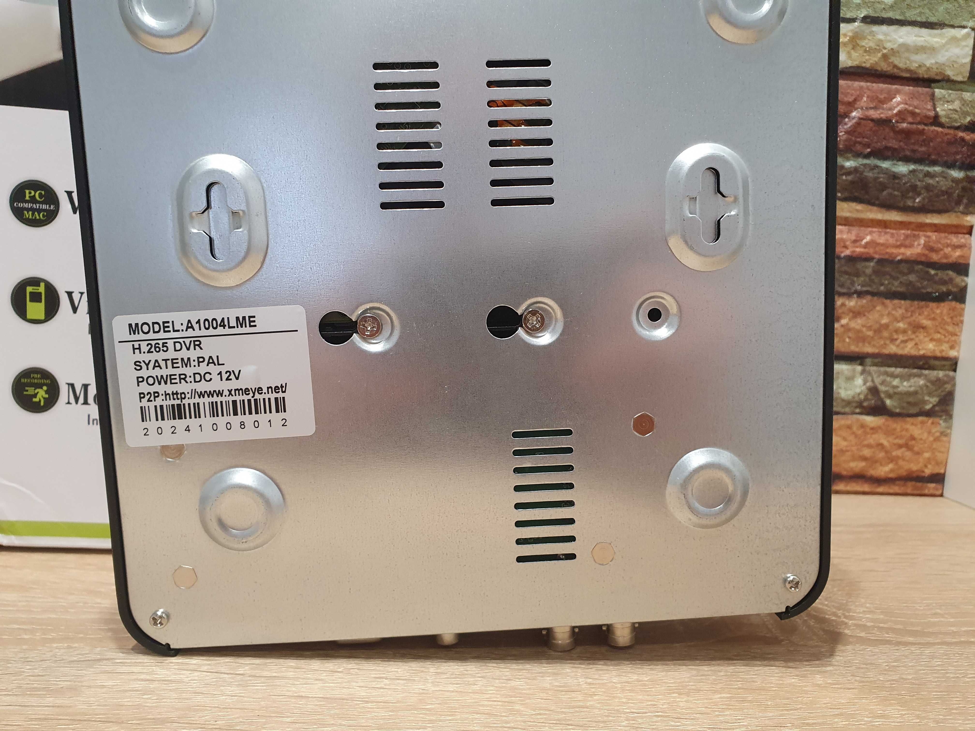 Rejestrator DVR A1004LME H.265 | 4-kanałowy Monitoring | P2P | PC/MAC