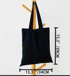 Bawełniana torba eko Shopper 34x39 cm – czarna, solidna
