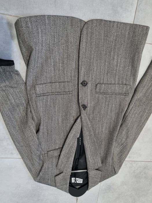 Szara marynarka Edan jodełka S wiskoza