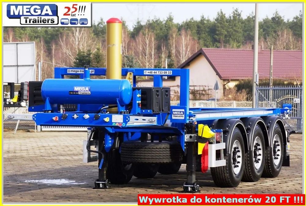 33m³ / 20 Ft kontenery wywrotki naczepy z ADR EX3 - MEGA Trailers !!!  !!! Gotowe !!! Naczepy z wywrotem do kontenera 20 Ft PELNY ADR 3 !