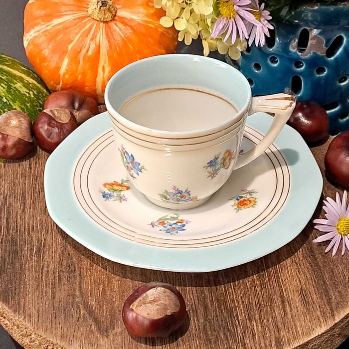 Limoges filiżanka i spodek przedwojenna porcelana Art Deco