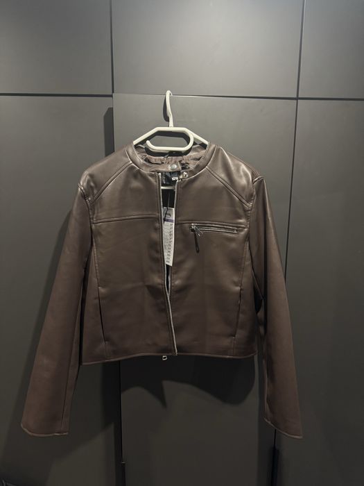 Czekolada brazowa eko skóra ramoneska M 38 sinsay kurtka nowa