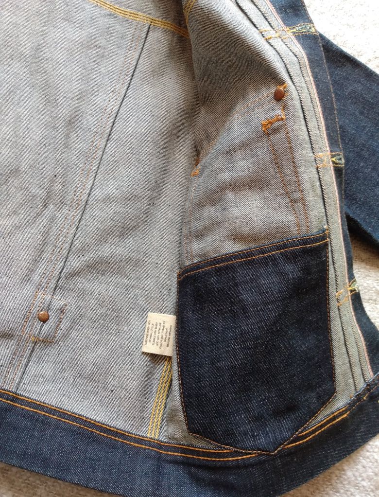 Dżinsowa kurtka EVISU 100% bawełna Casual jeans