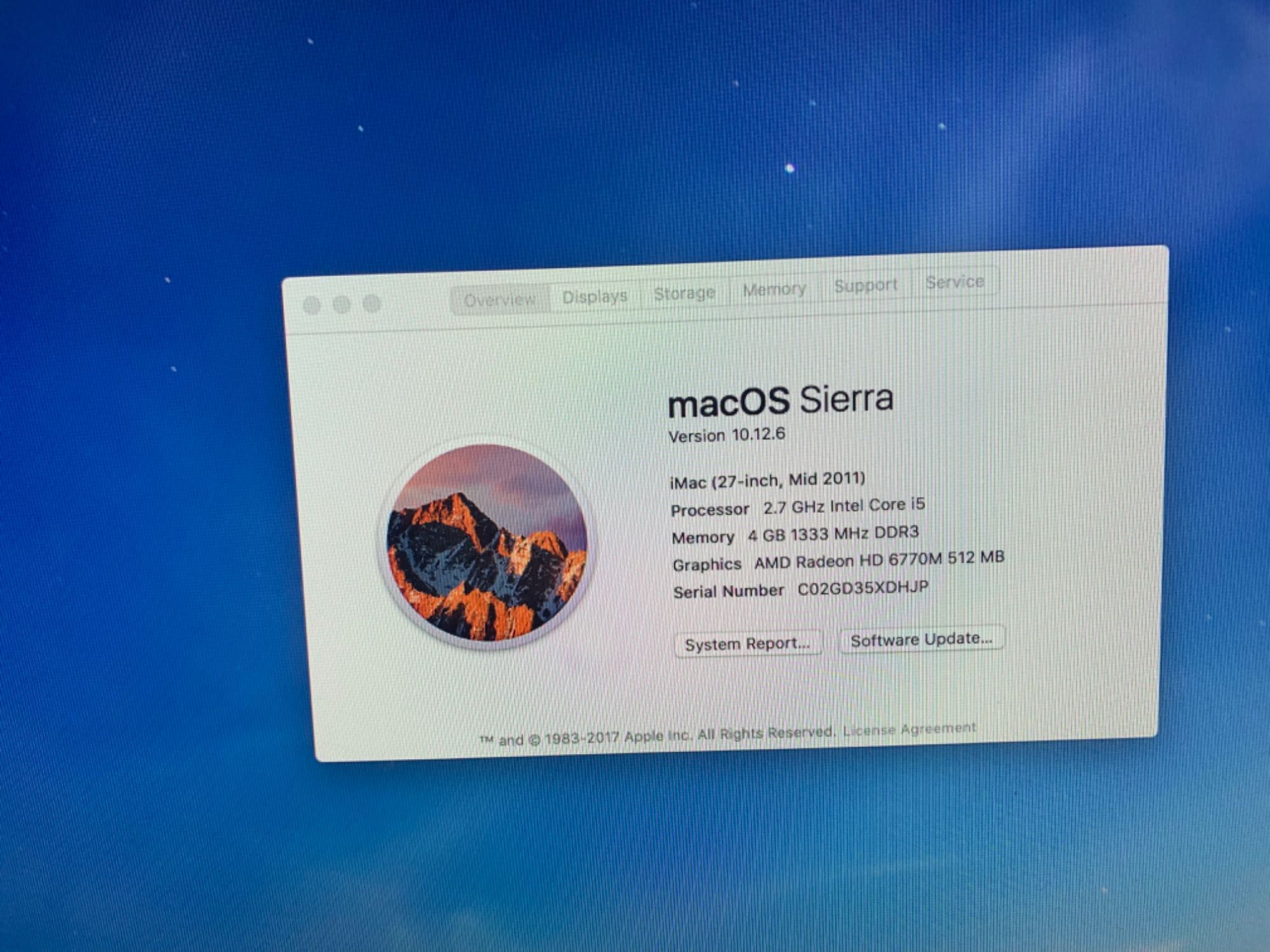 iMac 27” Mid 2011