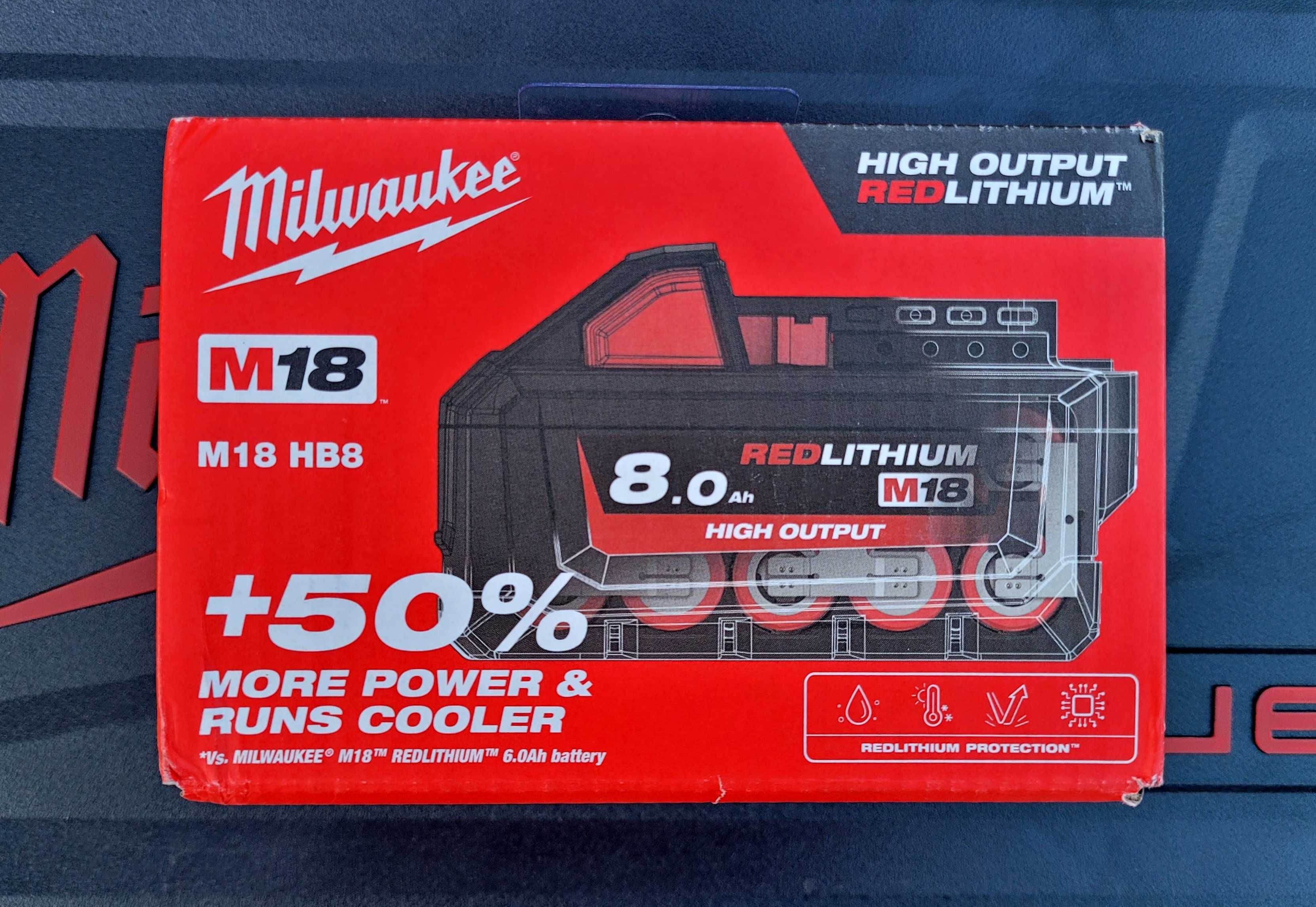 Nowy akumulator Milwaukee M18HB8 8Ah 18V