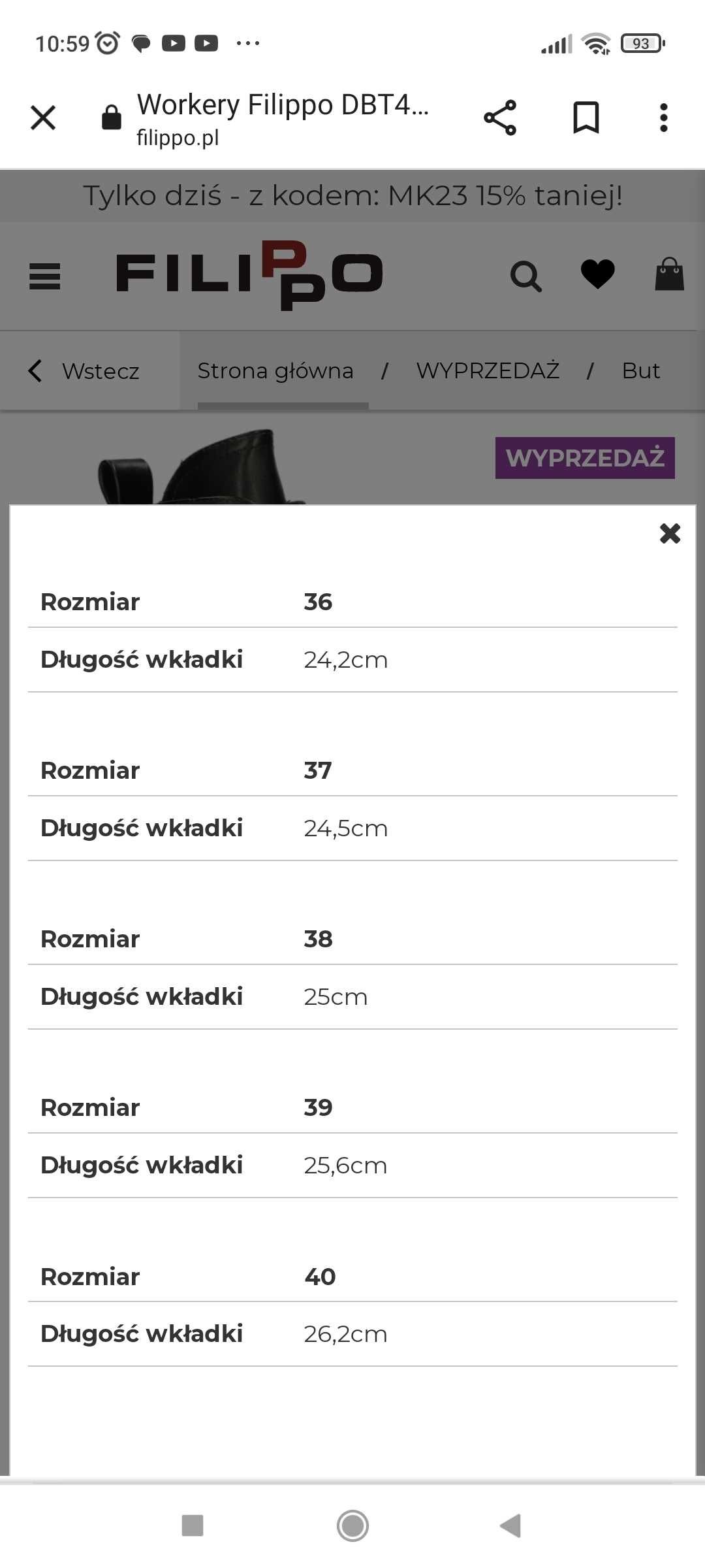Buty Workery r 36