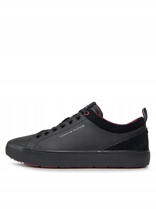 Tommy Hilfiger 42 Buty Męskie Th Hi Vulc Cleat Low Czarne Skórzane T66