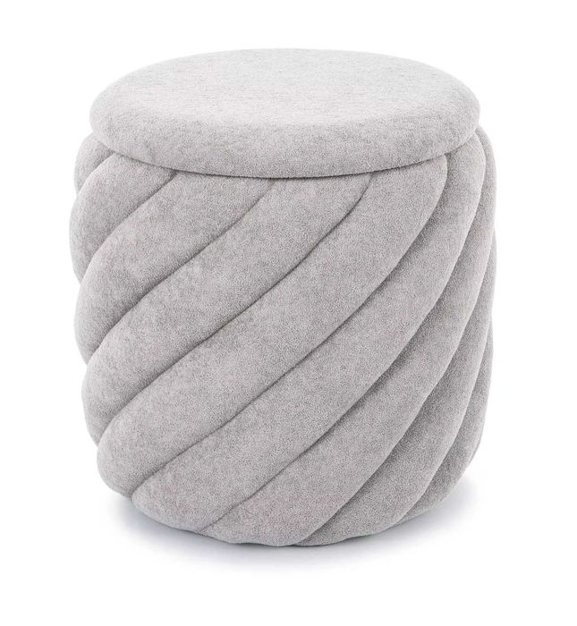 Pufa z pojemnikiem funkcją przechowywania Palero jasny szary lub beż