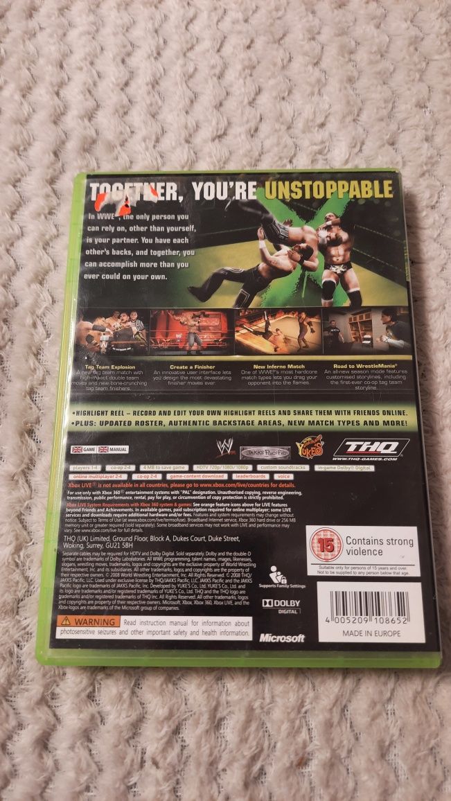 Gra Smack Down Raw 2009 na xbox 360