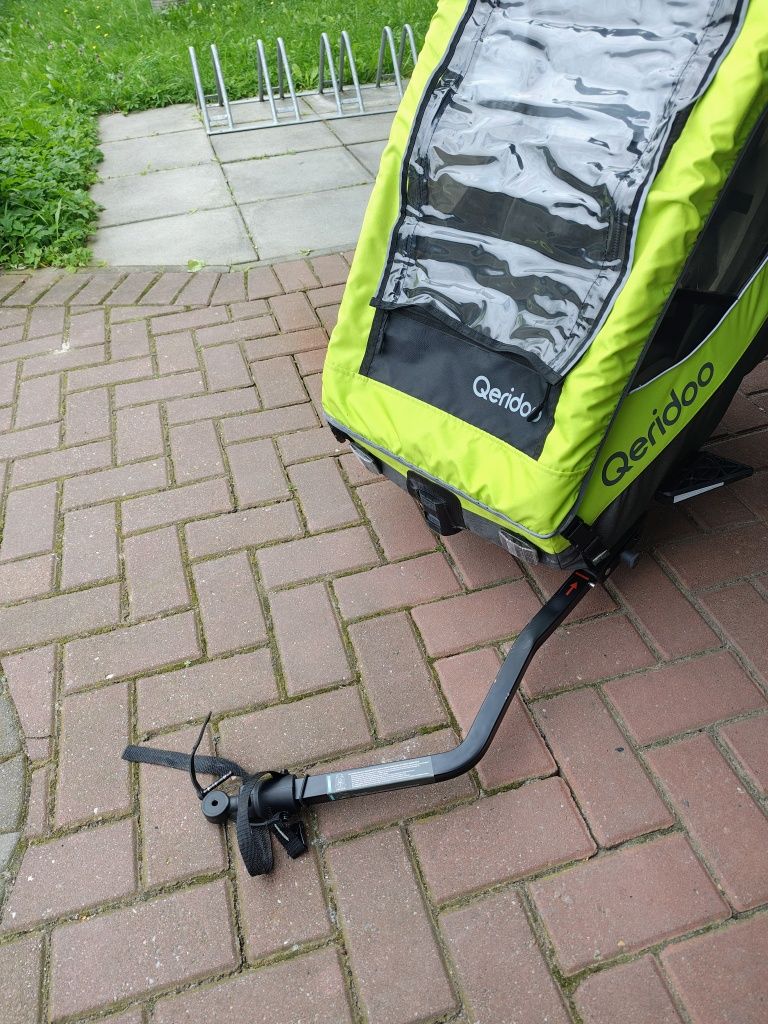 Przyczepka Rowerowa Qeridoo Sportex1 Limited Edition Lime Green