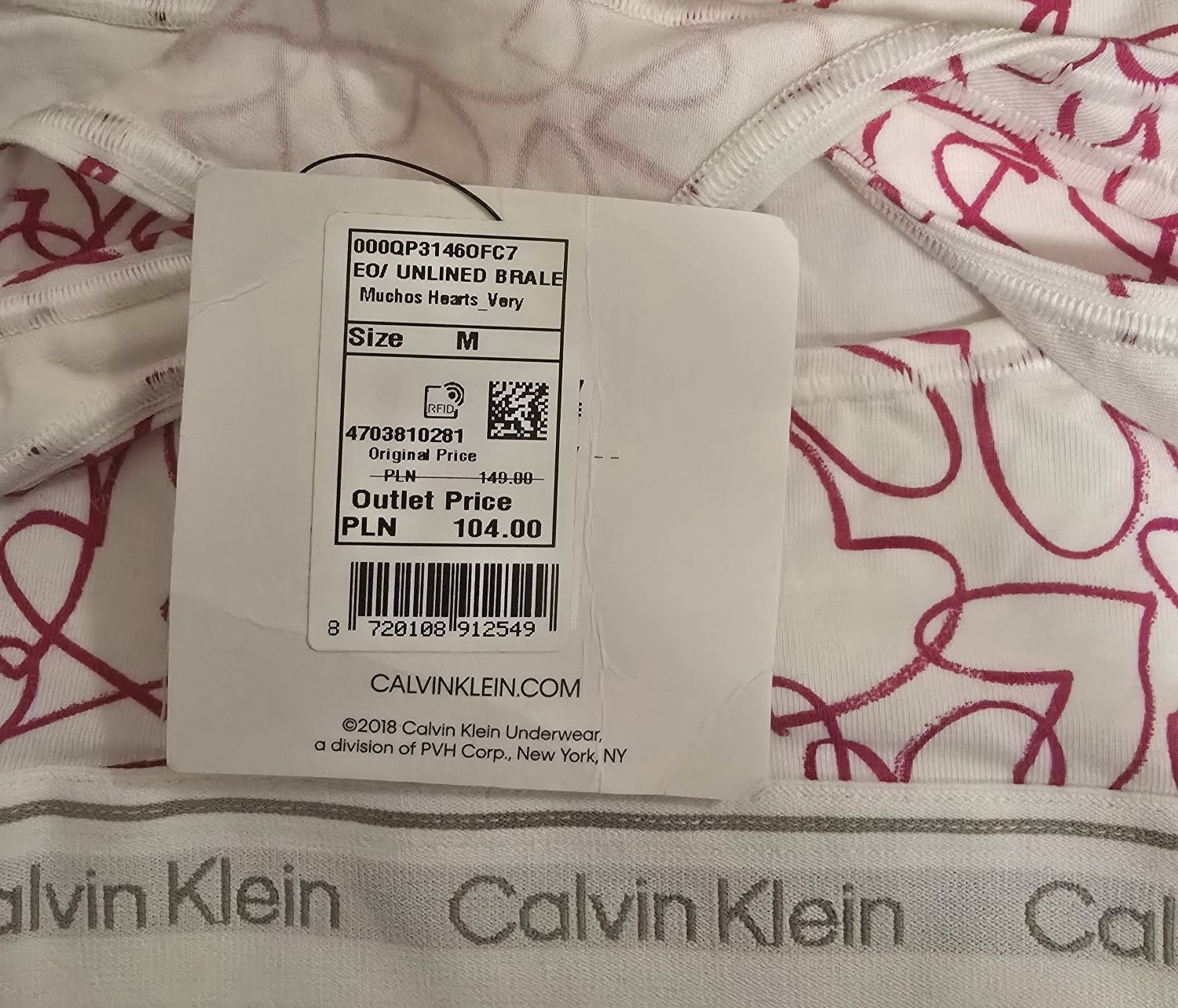Calvin Klein biustonosz satanik top r L