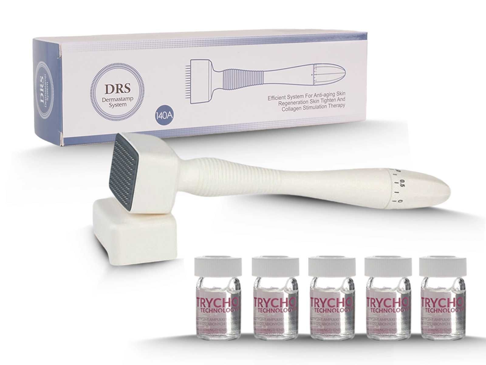 DERMA STEMPEL 0,25-3mm + 5 ampułek Farmona Trycho Wypadanie Włosów