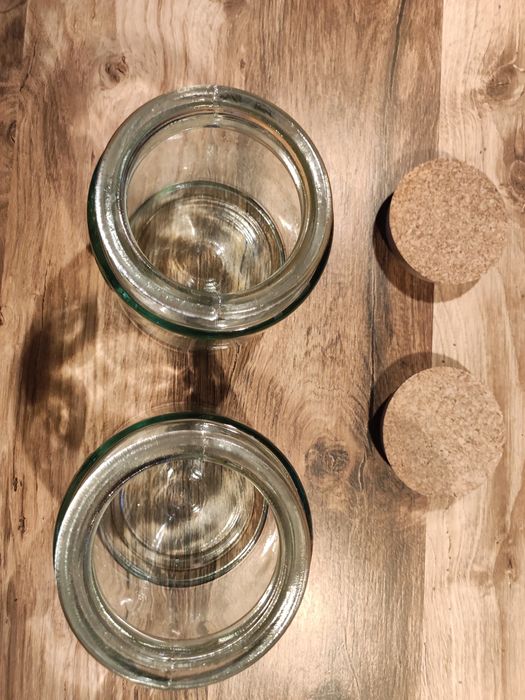 2 duże słoiki z grubego szkła