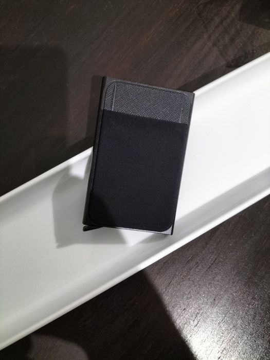 Porta cartões RFID preto blak com bolso extra