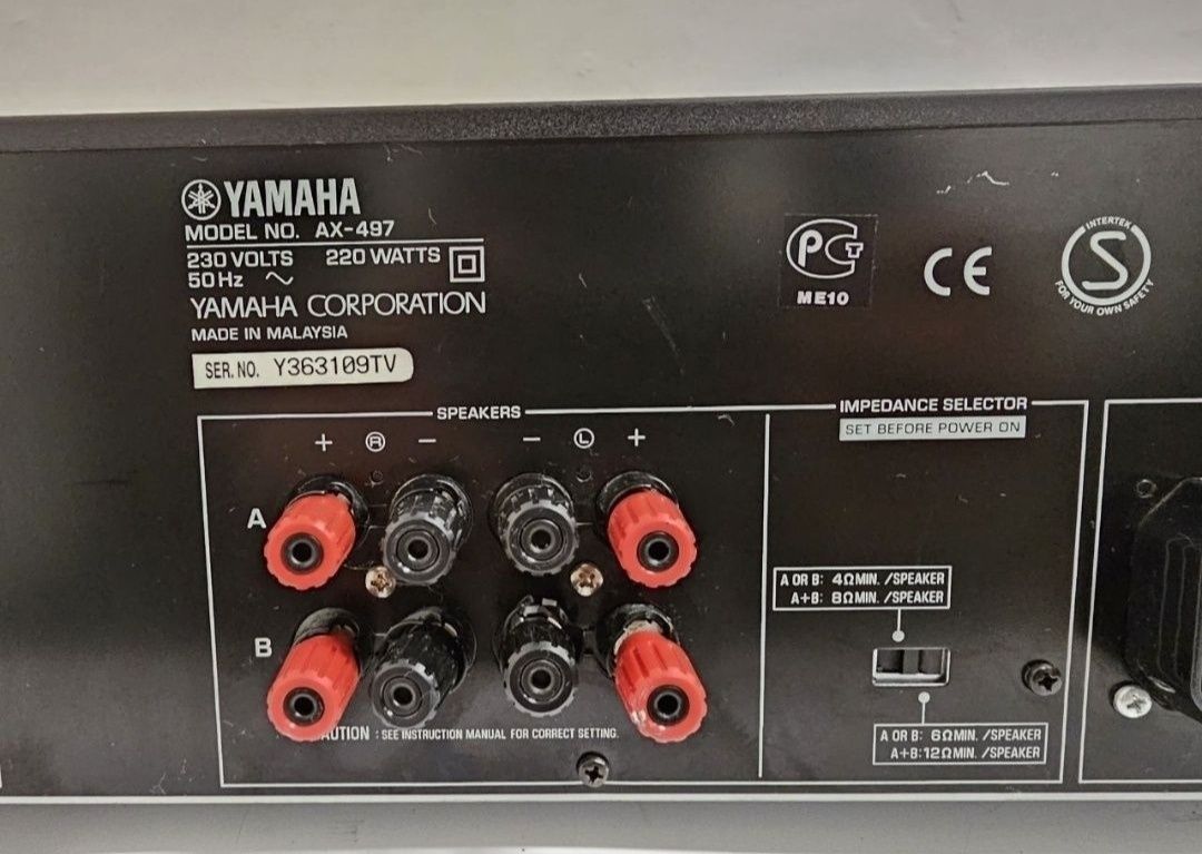 Wzmacniacz Yamaha AX-497. 2*185. Made in Malaysia.