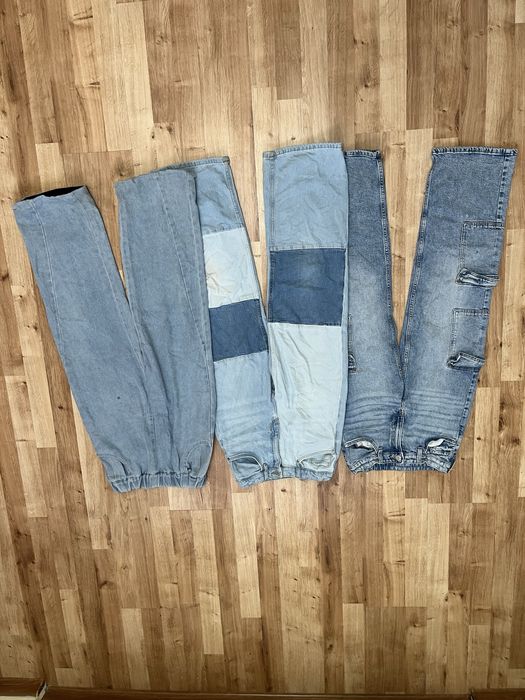 Spodnie jeansy szerokie dla dziewczynki 152