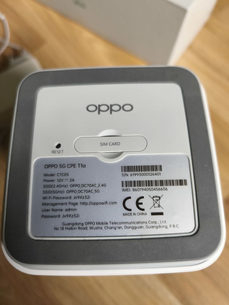 Router Wifi Oppo 5g cpe t1a
