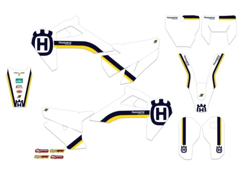 Okleina komplet naklejek Husqvarna TC 125 TE 250 Te 350 Fe 450 Oklein