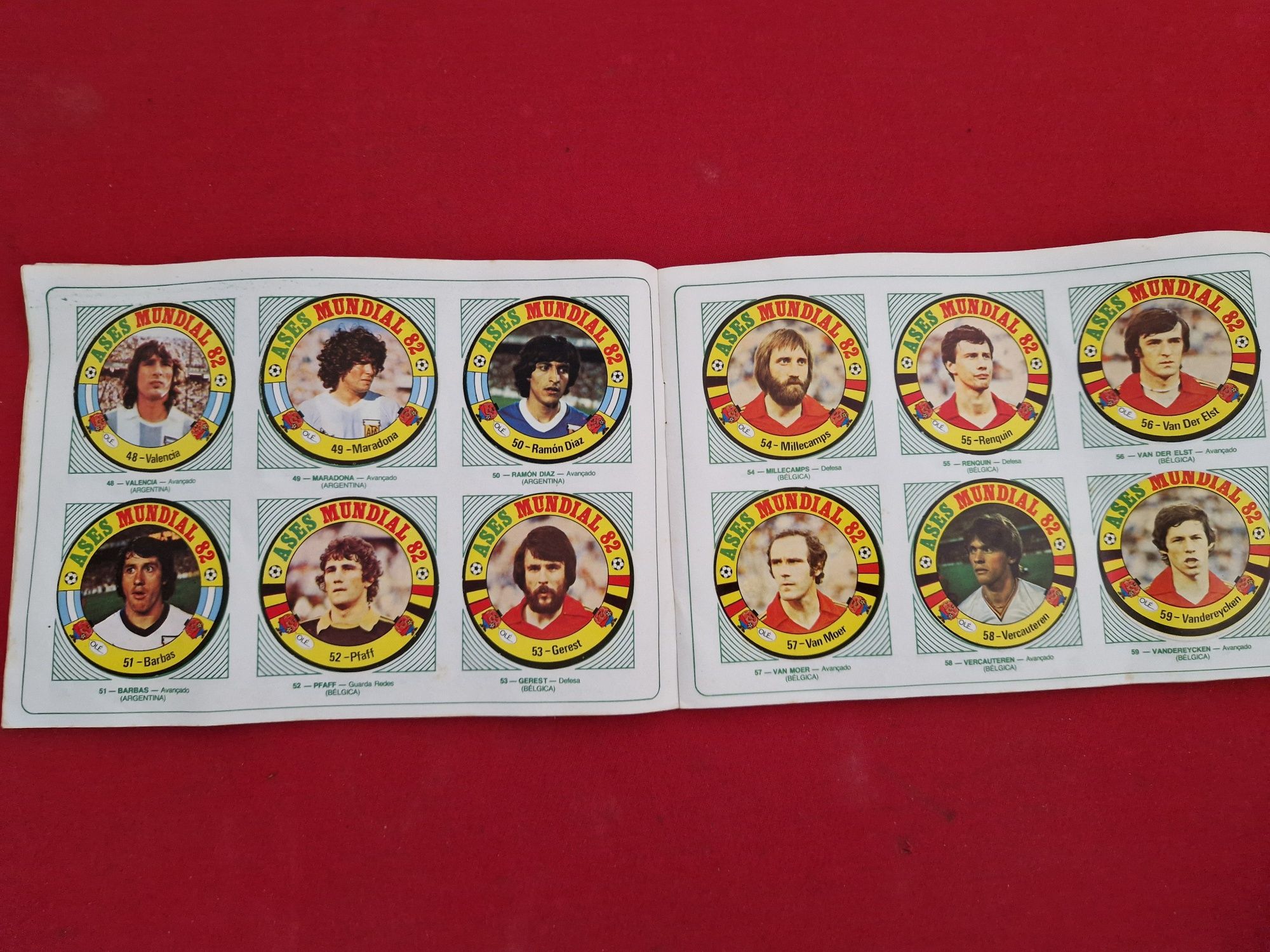 Caderneta completa "Ases do Mundial Espanha 1982"