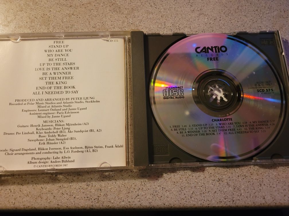 CD Charlotte Höglund - Fri 1987 Cantio Records - Szwecja / Gospel