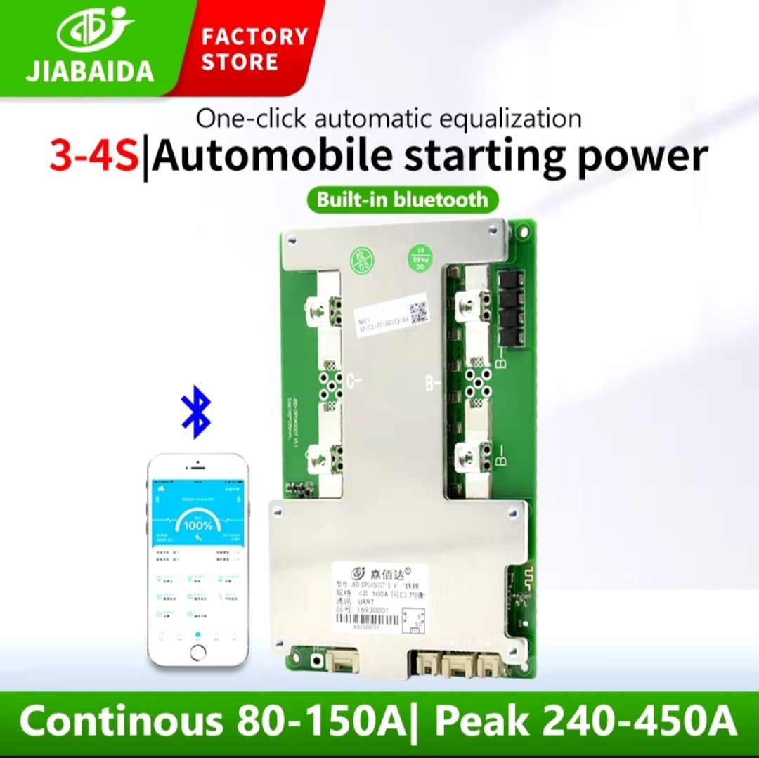 JBD Smart BMS 3s-4s lifepo4 NMC 100A-150А