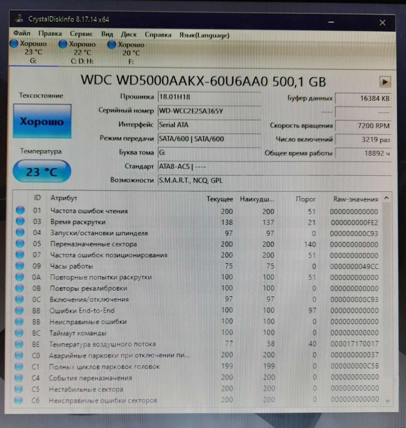 Жесткий диск HDD WD 500Gb 3.5