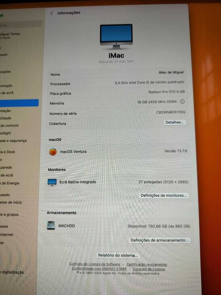 iMac Retina5K 2017 eótimo estado