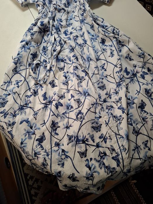 Vestido comprido camiseiro de ganga fina