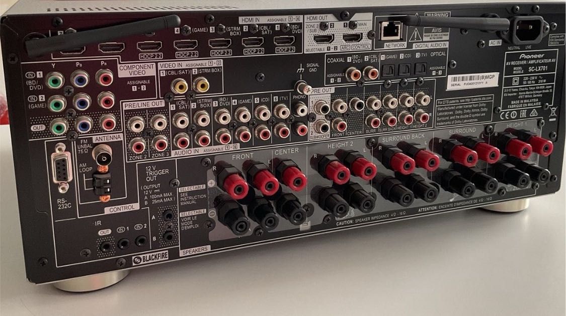 Amplituner Pioneer SC-LX701 kompletny z kartonem.