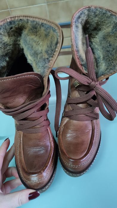 Bota pele elegante