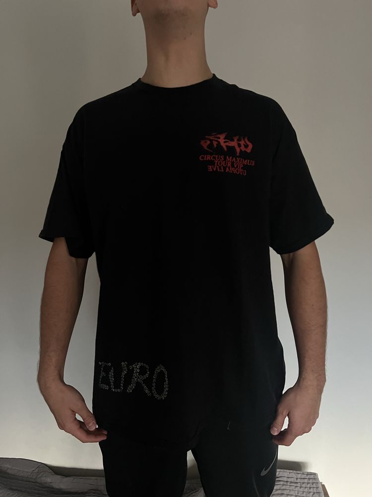 Travis Scott Utopia koszulka z koncertu w Krakowie vip czarna nowa