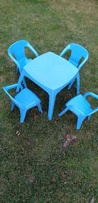 Zestaw ogrodowy dla dzieci stół i krzesła stan bardzo dobry!