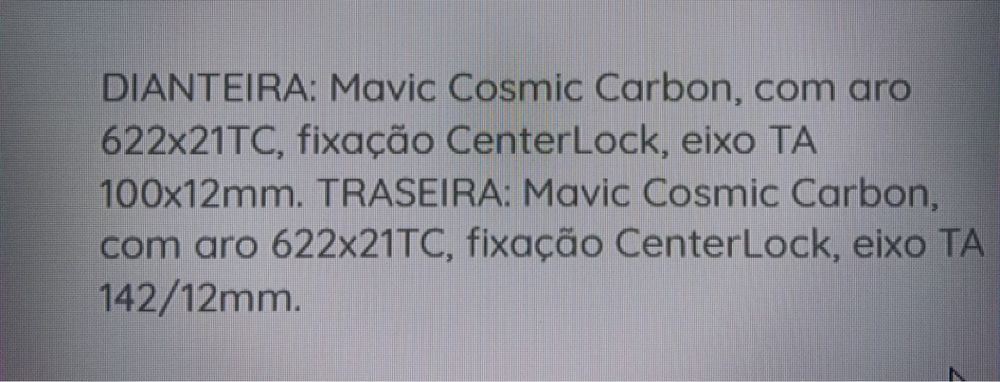 Rodas bicicleta MAVIC COSMIC SL32 carbono