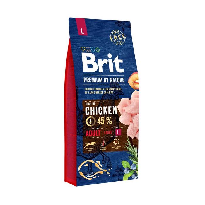 Сухий корм для дорослих собак Brit Premium  Adult L 15 кг