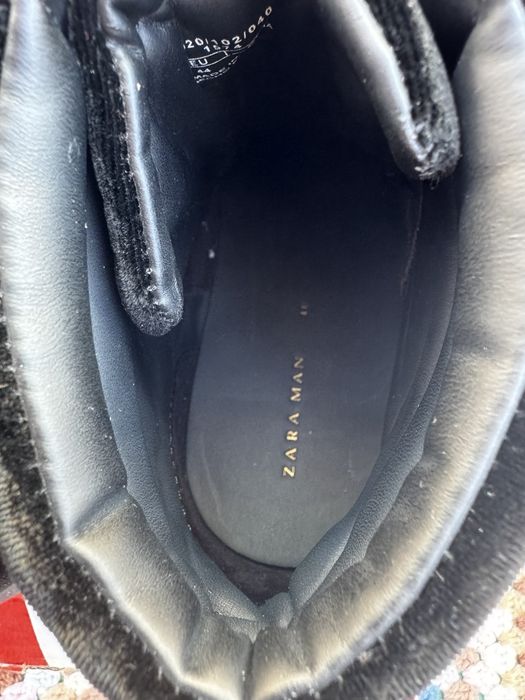 Чоловічі оксамитові кросівки Zara.Велюрові чоловічі хайтопи Zara Men’s