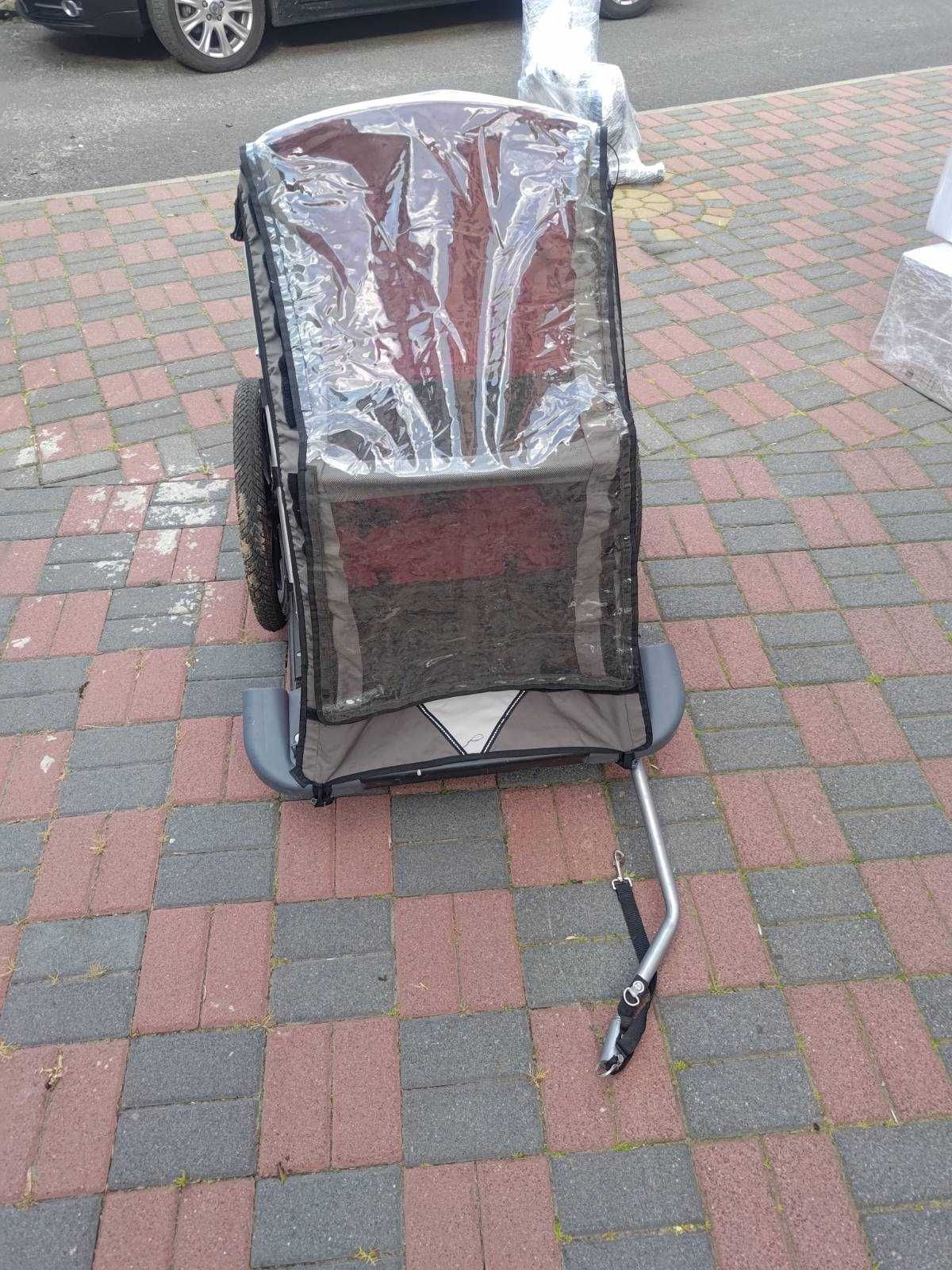 Przyczepka rowerowa Bellelli 2 osobowa moskitiera pasy