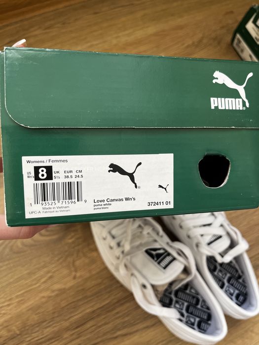 Белые женские кеды Puma