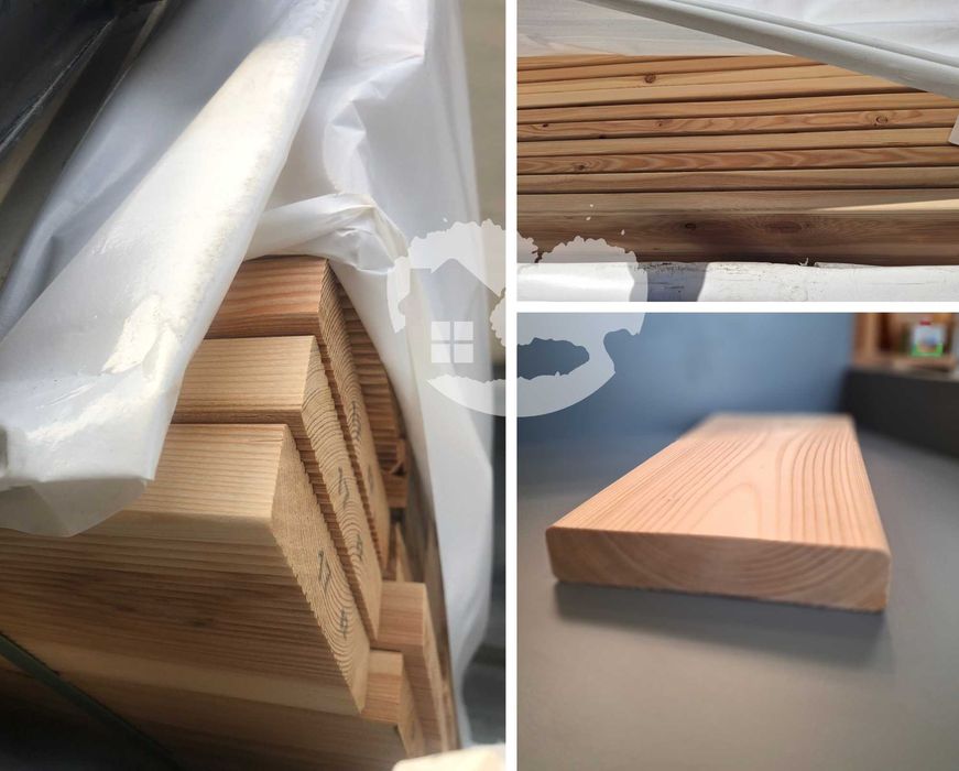 Deska tarasowa ryfel / gładka Modrzew Kanadyjski 27x143mm Kl. VEH Top